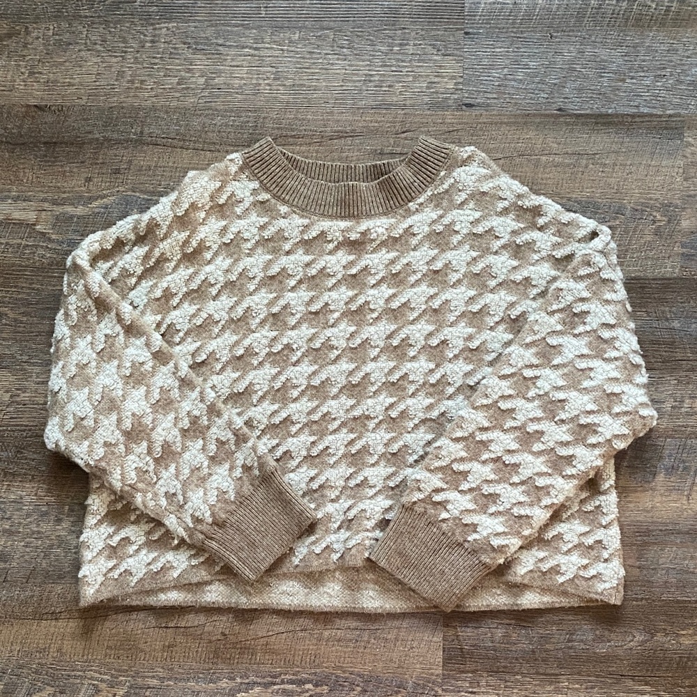 Max Studio Houndstooth Sweater SZ M